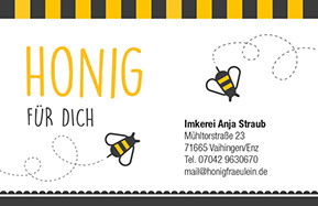 Honigetiketten Vom Honigfraulein